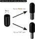whitesnow 12pcs 1/4 Inch 5mm Metal Dual Diameter Shelf Pegs Pins Replacement Kitchen Cabinet Shelves Support Holders