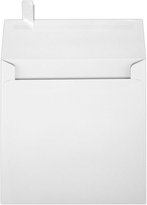 LUXPaper Square Invitation Envelopes, Bright White, 6 1/4" x 6 1/4", 70lb. Text, 250 Qty