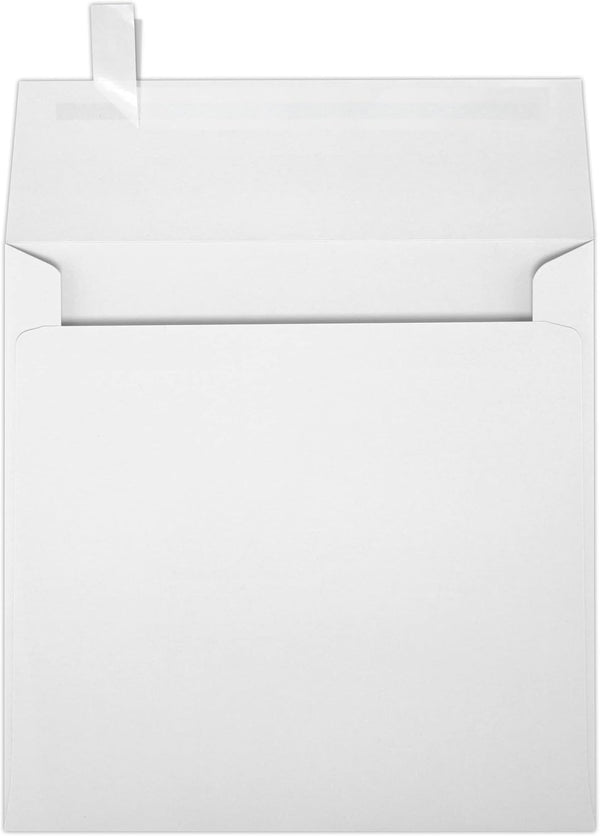 LUXPaper Square Invitation Envelopes, Bright White, 6 1/4" x 6 1/4", 70lb. Text, 250 Qty