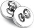 DIYMAG 2Pack 270 lbs Pulling Force Fishing Magnets, with Countersunk Hole Eyebolt, Diameter 1.88 inch