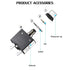 Thermal Circuit Breaker, 98 Series 40A 125/250VAC Push-Button Reset with Quick Connect Terminals and Waterproof Button