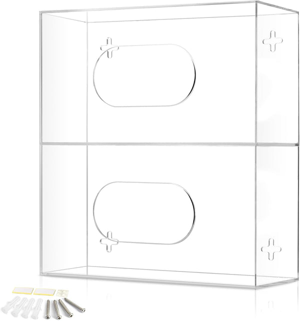 Storage Standard Double Glove Box Holder Wall Mount Glove Dispenser - Disposable Glove Holder