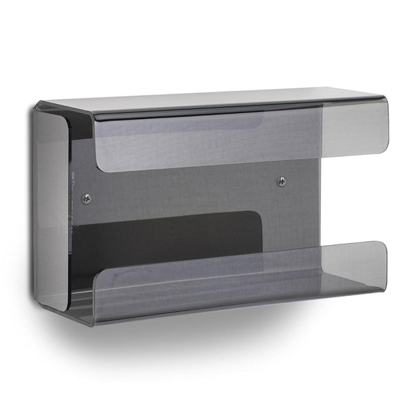 Tinted Acrylic Glove Box Holder, Wall Mount for Horizontal or Vertical Use