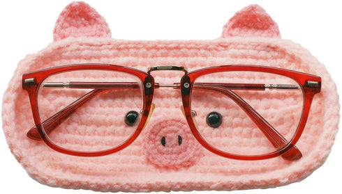 2 Packs Crochet Cute Glasses Holder for Nightstand Eyeglass Case Desk Knitted