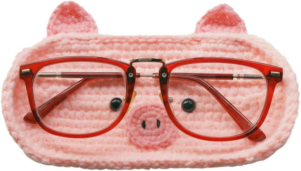 2 Packs Crochet Cute Glasses Holder for Nightstand Eyeglass Case Desk Knitted