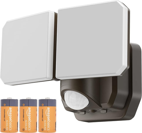 FLITI Battery Powered Motion Sensor Security Light,5000K 1000LM High Brightness,6 -Month Battery Life,No