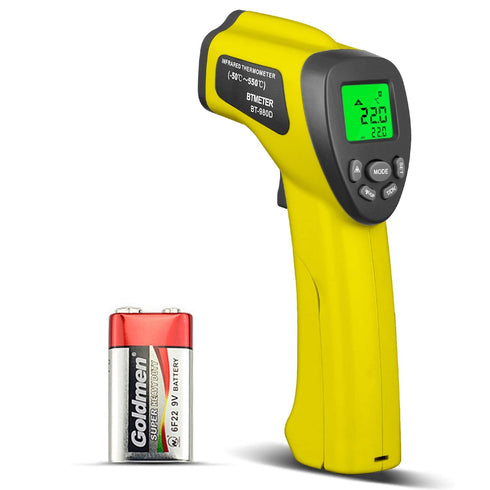 BTMETER BT-980D Handheld Industrial Infrared Thermometer, Digital Non-Contact Laser Temperature Gun -58? to 1022?