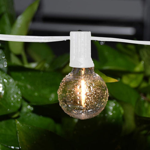 50Ft 22 G40 Bulbs(2 GOOTHY LED Outdoor String Lights with LED Shatterproof Globe Spare), Connectable Hanging Outdoor