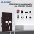 ELEGRP USB Charger Wall Outlet, USB Receptacle with USB A & USB C Ports, 15 Amp Duplex, Matte Brown