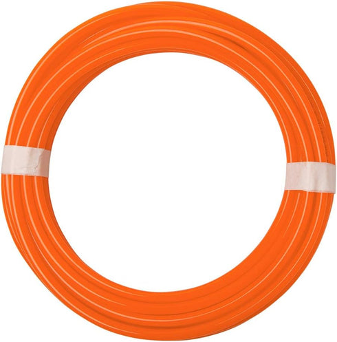 Quickun Pneumatic Tubing 1/4" Tube OD PU Polyurethane Air Hose Line for Fluid Transfer, Orange 32.8ft