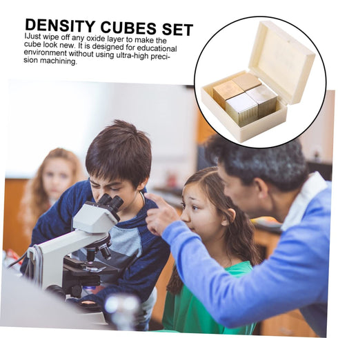 4pcs Zerodeko Science Lab Equipment Metal Density Blocks Aluminum Iron Copper Elements Cube Physics Experiment Kit