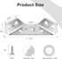 PlusRoc 12-Pack Heavy Duty Stainless Steel Furniture Corner Connectors with Screws - Triangular Support Brackets