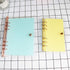 Personal A5 Glitter PVC Binder Cover, Clear Soft PVC Notebook Shell with 6 Rose Gold Round Ring Binders