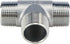 Tee Pipe Fittings 304 Stainless Steel Tee, 3/4" x 3/4" x 3/4" Male NPT Thread Adapter, 1 Pack