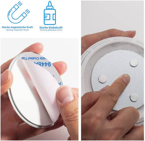 ILSSLI 3PCS Magnetic Smoke Detector Sticky Pads Magnetic Adhesive Pads Magnetic Smoke Alarm Fixing Mount No Drilling