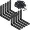 10Pcs Black L Bracket Corner Braces 4 Inch Stainless Steel Heavy Duty