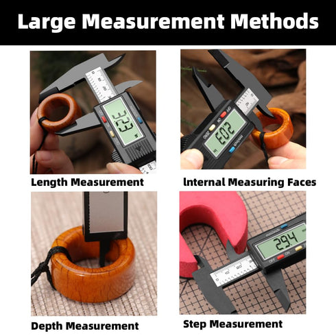 NORTOOLS Digital Calipers, 150mm/6” Electronic Micrometer with Large LCD Screen, Auto-off Feature for
