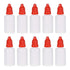 uxcell 30ml/1 oz Plastic Dropper Bottles, Empty Squeezable with Cap, Red, Pack of 20