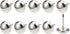 Upholstery Nail Tacks, 120Pcs Iron Round Thumb Push Pins for House Construction, Silver Tone