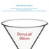 stonylab Glass Funnel, Thickened Borosilicate Glass, Stemless Funnel, 90 mm Inner Diameter for Lab Use