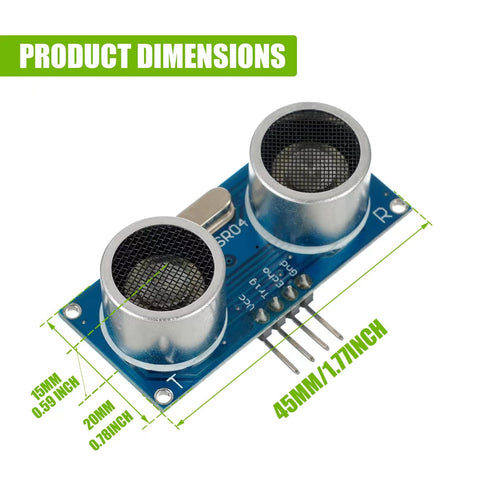 EPLZON HC-SR04 (Pack 5 Ultrasonic Module Distance Sensor fit for Arduino UNO MEGA Nano Robot XBee ZigBee of pcs)