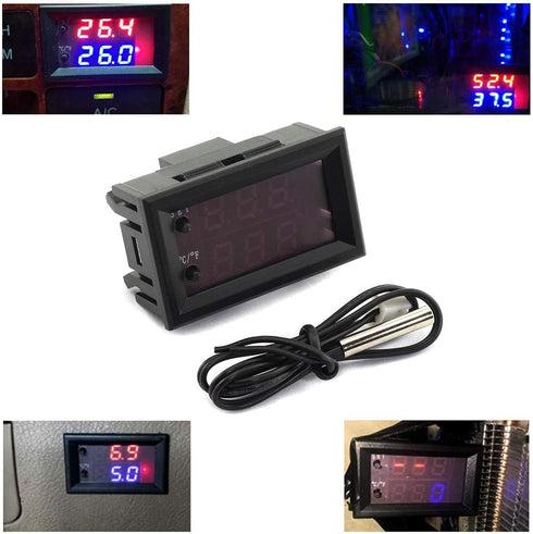 DZS Elec Temperature Controller -50 to 110 Celsius, DC 12V Programmable Thermostat Control Switch Module