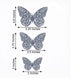 12PCS 3D Efavormart Navy Blue Butterfly Wall Decals - Sparkling Glitter & Diamond Mural Stickers - DIY Removable Art