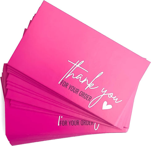 RXBC2011 Package Pack 100 000-CARD-261-RED Thank you for your order card Thank you cards Insert for online business