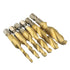 6 Pcs Metric Thread M3-M10 Screw Tapping Tool, 1/4" Hex Shank Titanium Plated HSS Combination Drill and Tap Set