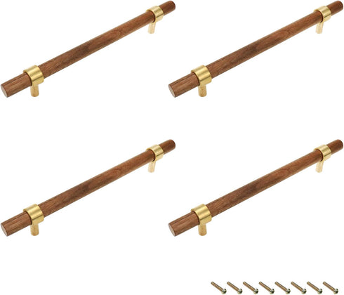 Drawer 8.66"/220mm Pulls Brass Walnut Kitchen Wardrobe Cabinet Hardware Pull Handle Adjustable
