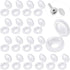 Hotop 100 Pieces Hinged Screw Cover Caps Plastic Shutter Fold Screw Snap