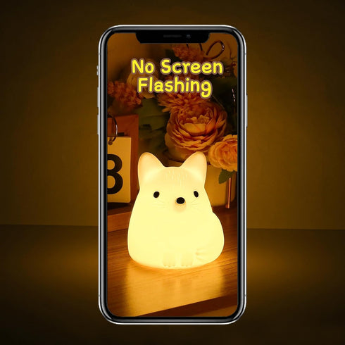 7 30-Minute LOVERUIS Night Light for Children, Fox Night Lights Colours Night Light Baby, USB Rechargeable, Cute Lamp