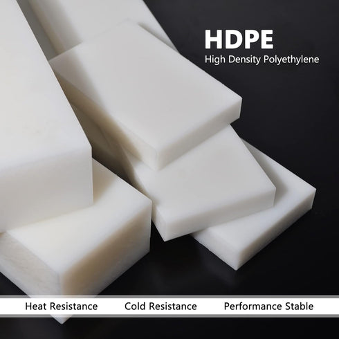 HDPE Block White PE Polyethylene Rectangular Solid Plastic Tapping Block for DIY Projects and Home Floor Improvement