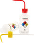 6PCS Acetone Wash Bottles, 500ml (17oz) Safety Squeeze Wash Bottle with Narrow Mouth, WBA500A6