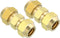 PATIKIL 1/2" OD Brass Flare Union Connector, 2 Set Air Conditioning Copper Double Pipe Extension Joint Fittings
