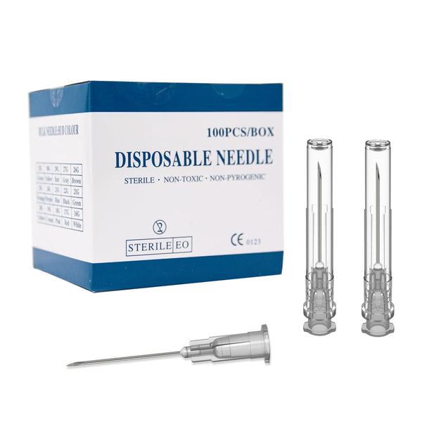 27 Gauge 1 Inch Needle, 100 PCS Luer Lock Industrial Dispensing Accessories, Individually Wrapped