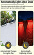 Generic Solar Wall Washer Light, RGB Color Changing LED, Solar Powered, Auto On/Off, Waterproof, for Patio, Garden
