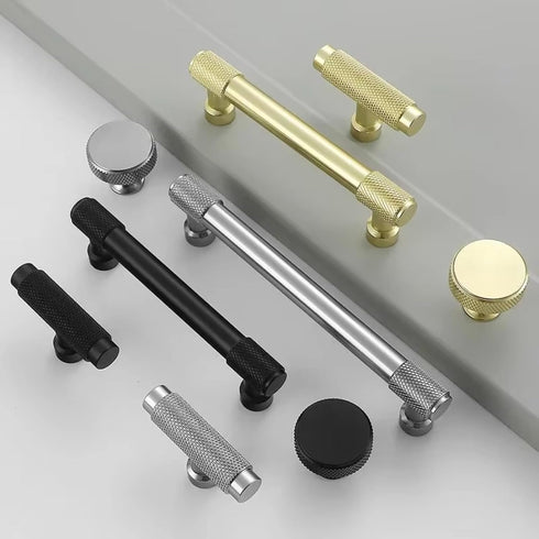 Aoleegatt Simple and Luxurious Solid Aluminum Alloy Door Handles Cabinets Wardrobes Pulls Bedside