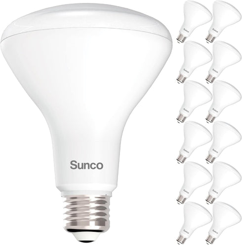 Sunco 12 Pack BR30 LED Bulbs, Indoor Flood Lights CRI93 11W Equivalent 65W 5000K Daylight 850 Lumen, E26 Base,