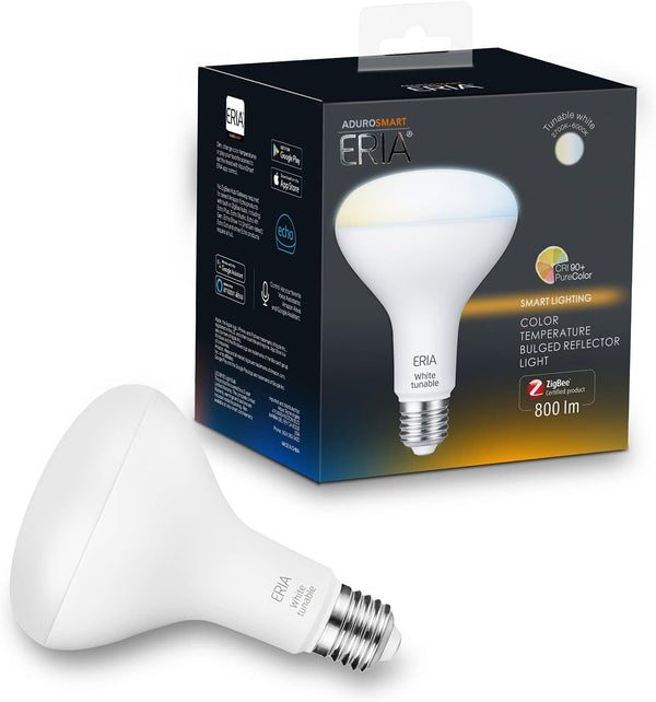 ERIA Tunable White Smart BR30 ZigBee Bulb, Works with AduroSmart, Hue*, SmartThings,