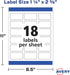 Avery Printable Dissolvable Rectangle Labels, 1-1/4" x 2-3/8", White, 90 Customizable Labels (4224)