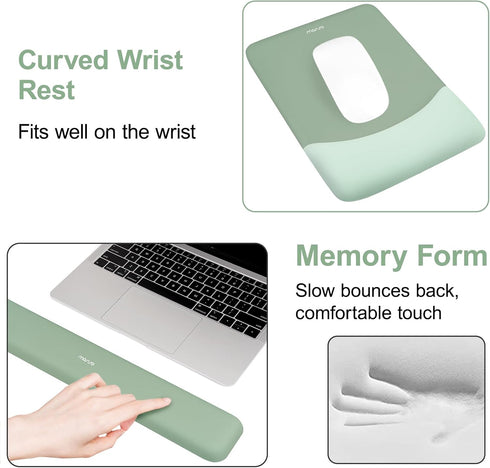 Set, MOSISO Keyboard Mouse Pad Large Gaming Mouse Pad&Rectangular Keyboard Wrist Rest&Mousepad with Wrist Rest&Coaster