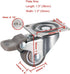 bayite 4 Pack 1" Low Profile Casters Wheels Soft Rubber Swivel Caster with 360 Degree Top Plate, 100 lb Total Capacity