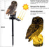 LED Solar Grey Owl Light, Outdoor Cute Animal Courtyard Decorative Light, Dusk to Dawn Waterproof Garden Light.