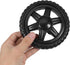 2-Piece Heavy-Duty Rubber Wheels for Shopping Carts - Shock Absorbing Casters