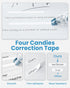 Four Candies 2PCS Refillable Retractable White Out Correction Tape with 4 Extra Refills, Mini Aesthetic Applicator