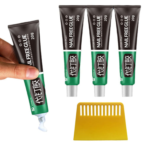 All-Purpose Nail-Free Glue, Multifunctional Adhesive Sealant, 3pcs, for Plastic, Resin, Metal, Glass