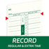 Chuangdi 1000 1 3.5 9 Inches Pieces Time Cards Side Time Clock Cards x Green Print Time Sheets for Employees Weekly