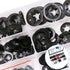 Glarks 280Pcs Internal Tooth Starlock Push On Locking Washers, Speed Clips Fasteners Assortment Kit
