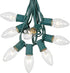 Novelty Lights C9 Clear Christmas String Light Set - 25 Foot, Indoor/Outdoor,